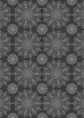 Black and white mandala