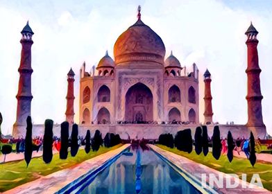 Painting Taj Mahal 02
