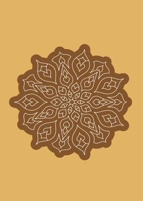 Yellow and brown mandala