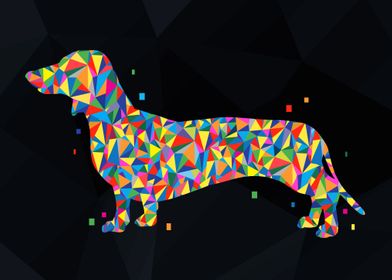 Dachshund dog pop art