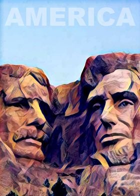 Mount Rushmore Painting