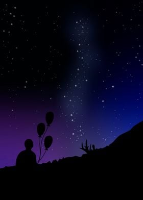 Starry night balloons