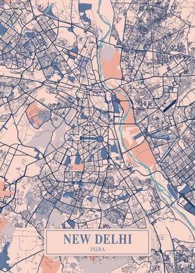 New Delhi Breezy Map