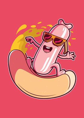 Poster Illustration Hotdog