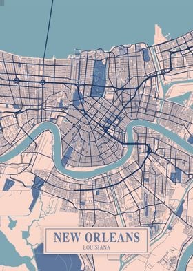 New Orleans Breezy Map