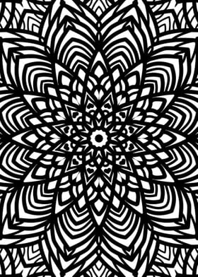 Mandala Art Full Black