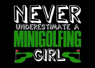 Minigolfing Girl Saying