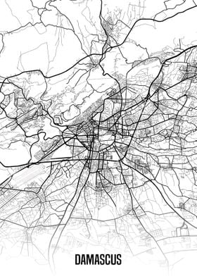 Damascus white map