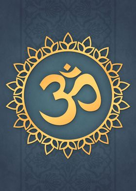 Hindu Ohm Symbol Teal