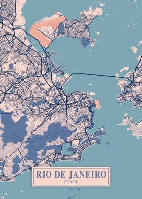 Rio De Janeiro Breezy Map