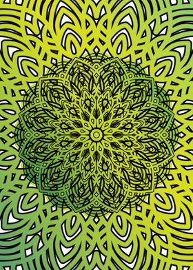 Green Mandala Art