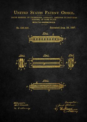 37 Hohner Harmonica Paten