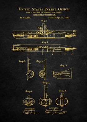 3 Submarine Patent Print