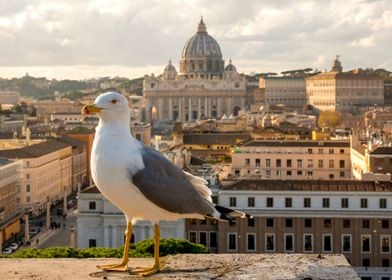 Seagull in Vatican City