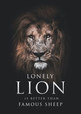 Lonely lion motivation 
