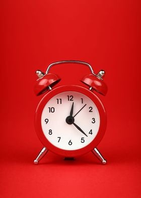 Red alarm clock