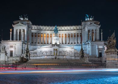 Piazza Venezia Rome night