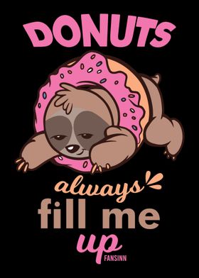 Sloth in a delicious donut