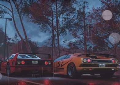 NFS Hot F40 and Diablo SV