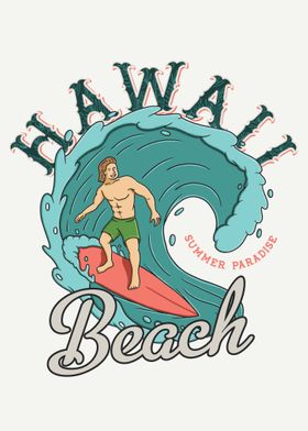 hawaii beach poster
