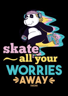 Panda loves inline skating