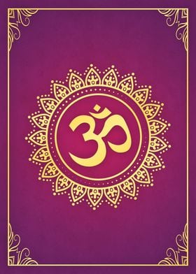 Hindu Ohm Symbol Purple