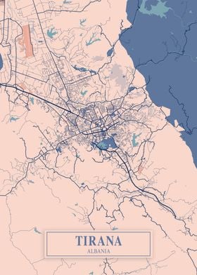 Tirana Breezy City Map