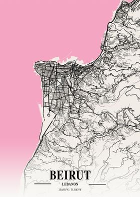 Beirut Neapolitan Map