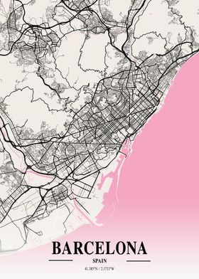 Barcelona Neapolitan Map