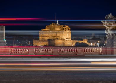 Castle Rome abstract night