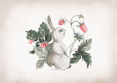 Baby Rabbit Nursery Art
