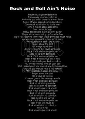 Lyric Back in Black poster