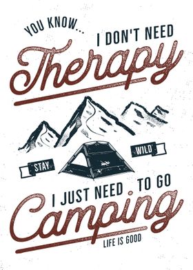 therapy camping poster
