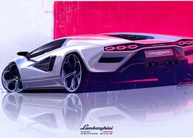 New Lambo Countach LPI art