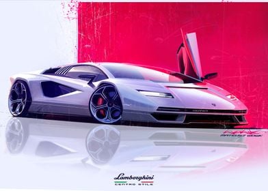 New Lambo Countach artwork