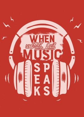  Headphones speaks poster