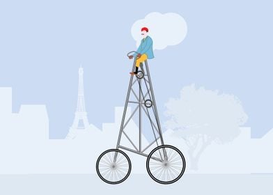 Eiffel Tower Bike 1895