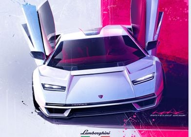 New Lambo Countach artwork