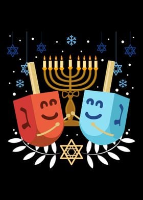 Happy Hanukkah Dreidels