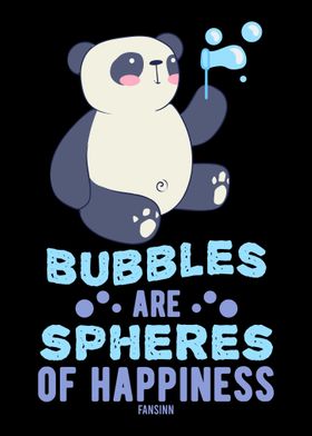Panda loves soap bubbles