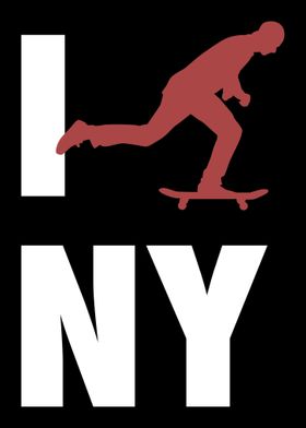 I Skate New York Skateboar