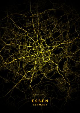 Essen City in Germany Map