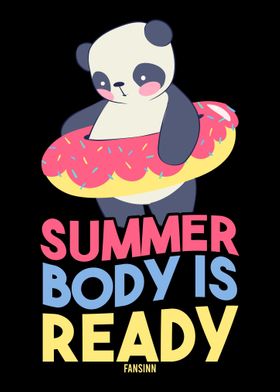 Panda Donut Swimming Ring 