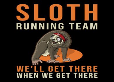 Sloth Running Team Funny Q