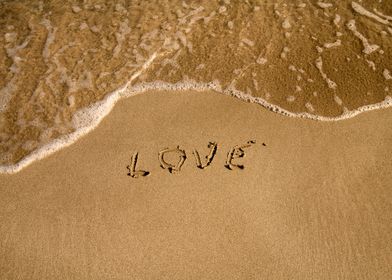 Love beach and sea