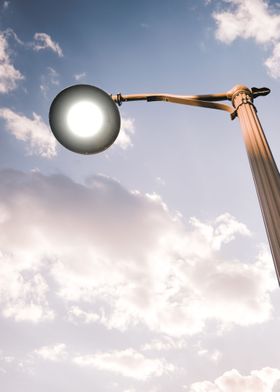 Streetlamp and Sunset Sky