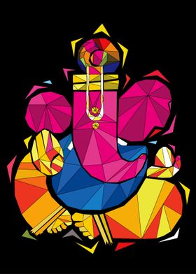 Ganesha Low Poly Style