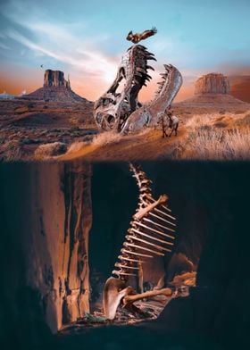 Dinosaur Skeleton Indian