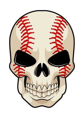 Skull Baseball Sports