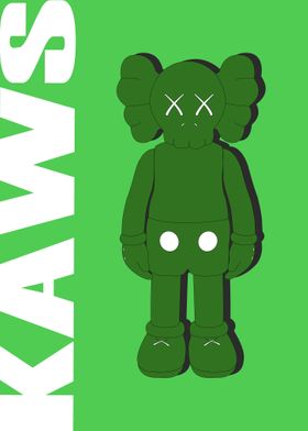 Green Kaws Poster